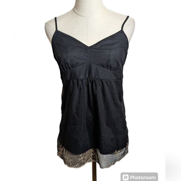 Loft Black Mesh Camisole Top - Picture 1 of 7